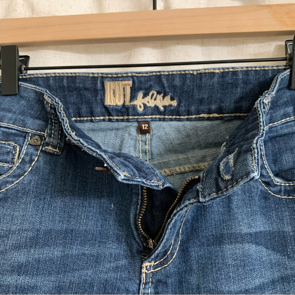 Kut from the Kloth Cropped Capri Mid Rise Flap Pocket Denim Jeans 12 - Picture 8 of 9